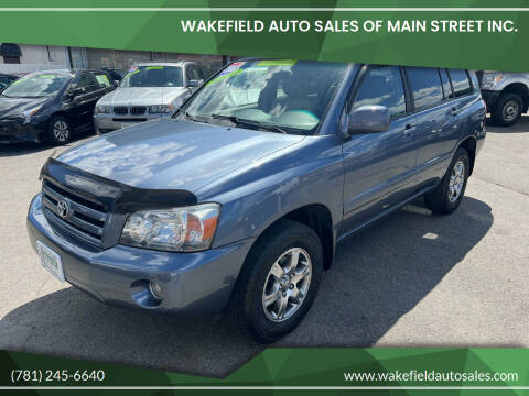2006 Toyota Highlander for sale at Wakefield Auto Sales of Main Street Inc. in Wakefield MA