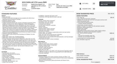 2018 Cadillac CT6 2.0T Luxury