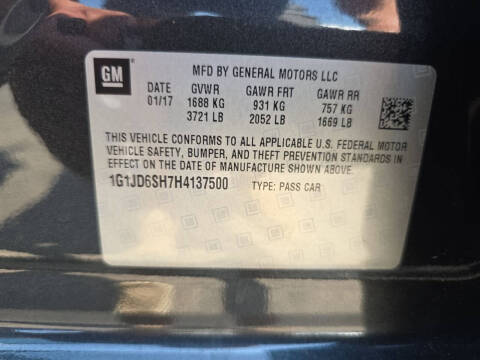 2017 Chevrolet Sonic LT Auto
