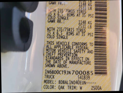 2018 Nissan Frontier