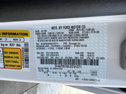 2020 Ford Fusion SEL