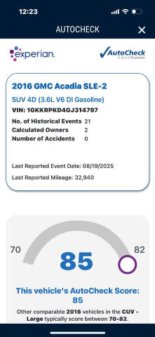 2016 GMC Acadia SLE-2
