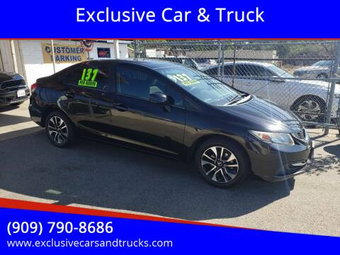 2013 Honda Civic for sale at Exclusive Car & Truck in Yucaipa CA