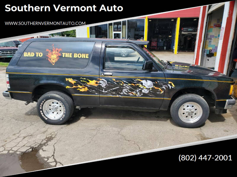 1985 Chevrolet S-10 Blazer for sale at Southern Vermont Auto in Bennington VT