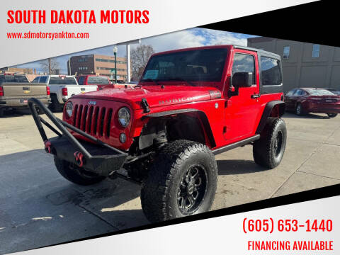 2016 Jeep Wrangler for sale at SOUTH DAKOTA MOTORS in Yankton SD