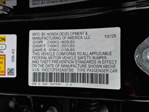 2025 Honda Accord Hybrid Sport