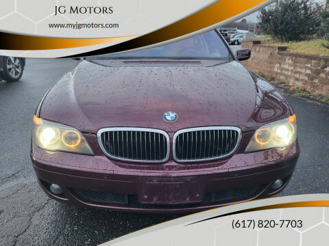 2008 BMW 7 Series for sale at JG Motors in Worcester MA
