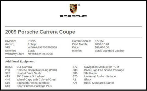 2009 Porsche 911 Carrera
