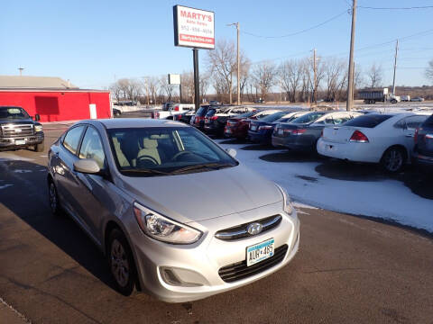 2016 Hyundai Accent for sale at Marty's Auto Sales in Savage MN