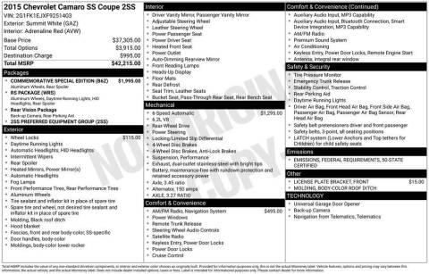 2015 Chevrolet Camaro SS