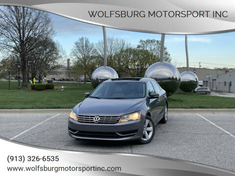 2013 Volkswagen Passat for sale at WOLFSBURG MOTORSPORT INC in Shawnee KS