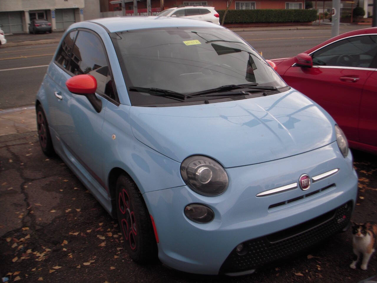 Turquoise 2017 FIAT 500e Base Base 2dr Hatchback 2