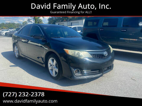 2014 Toyota Camry for sale at David Family Auto, Inc. in New Port Richey FL