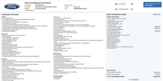 2014 Ford Mustang V6 Premium