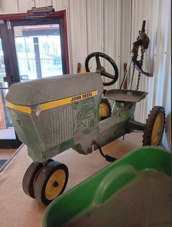 Vintage John Deere Pedal Tractor with Wagon