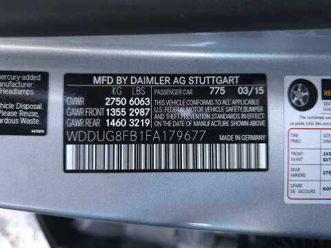 2015 Mercedes-Benz S-Class S 550 4MATIC