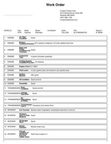 1978 Cadillac Eldorado