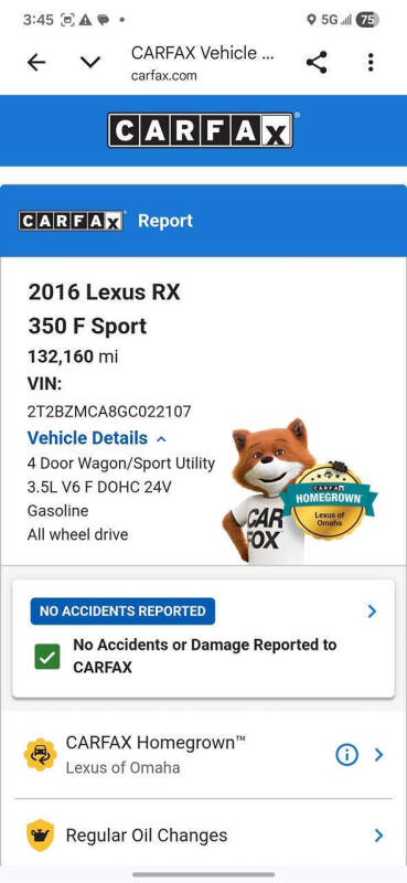 2016 Lexus RX 350