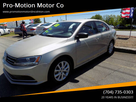 2015 Volkswagen Jetta for sale at Pro-Motion Motor Co in Lincolnton NC