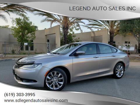 2015 Chrysler 200 for sale at Legend Auto Sales Inc in Lemon Grove CA