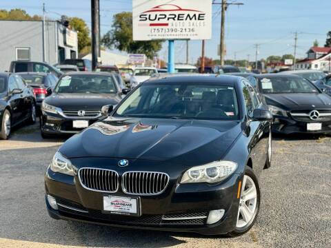 2012 BMW 5 Series for sale at Supreme Auto Sales in Chesapeake VA