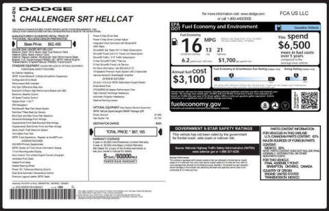 2016 Dodge Challenger SRT Hellcat