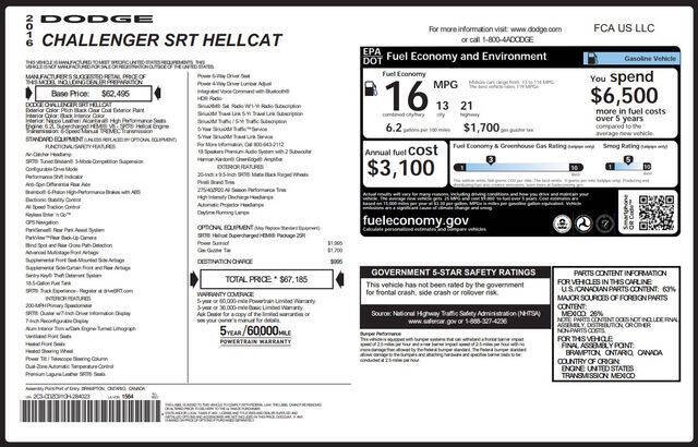 2016 Dodge Challenger SRT Hellcat