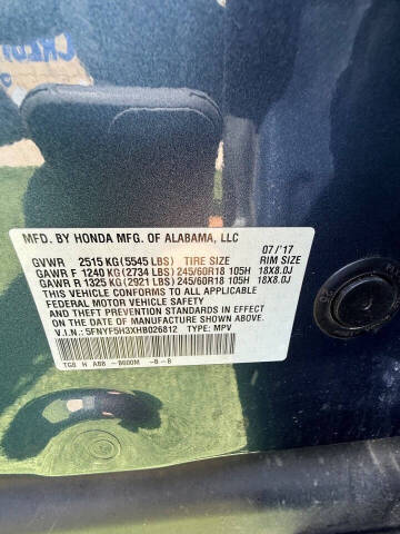 2017 Honda Pilot EX