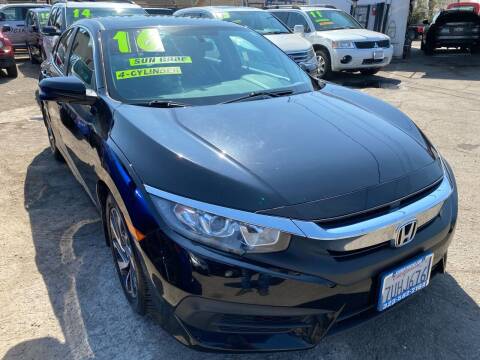 2016 Honda Civic for sale at CAR GENERATION CENTER, INC. in Los Angeles CA