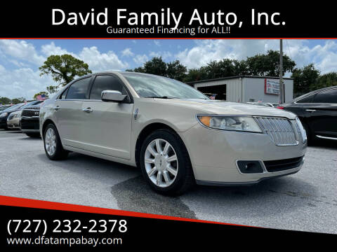 2010 Lincoln MKZ for sale at David Family Auto, Inc. in New Port Richey FL