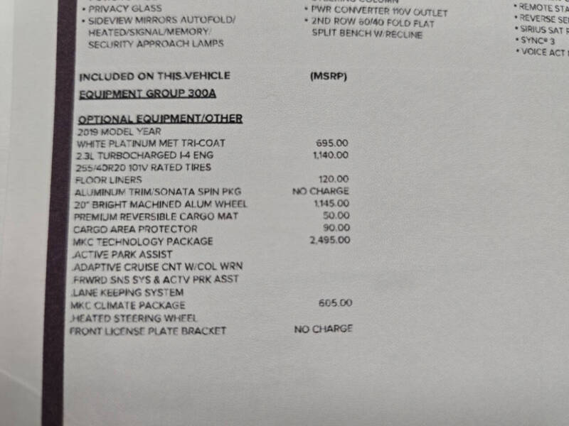 2019 Lincoln MKC Reserve