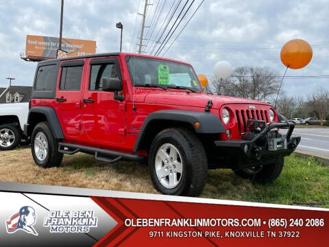 2016 Jeep Wrangler Unlimited for sale at Ole Ben Franklin Motors KNOXVILLE - Ole Ben Franklin Motors - Knoxville in Knoxville TN