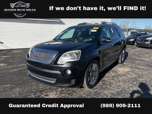 2012 GMC Acadia for sale at DECKER AUTO SALES in Bay City, MI