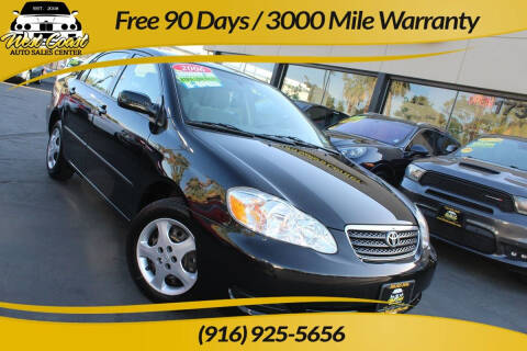 2006 Toyota Corolla for sale at West Coast Auto Sales Center in Sacramento CA