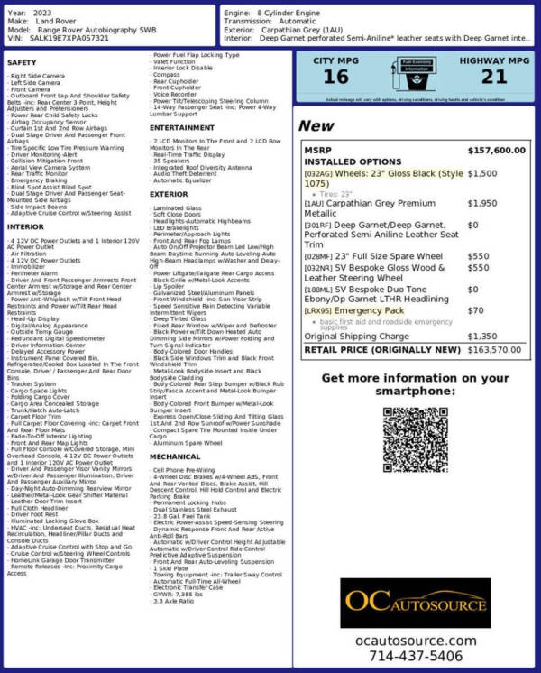 2023 Land Rover Range Rover P530 Autobiography