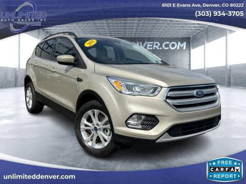 2018 Ford Escape for sale at Unlimited Auto Sales in Denver CO