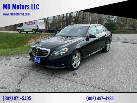 2015 Mercedes-Benz E-Class for sale at MD Motors LLC in Williston VT