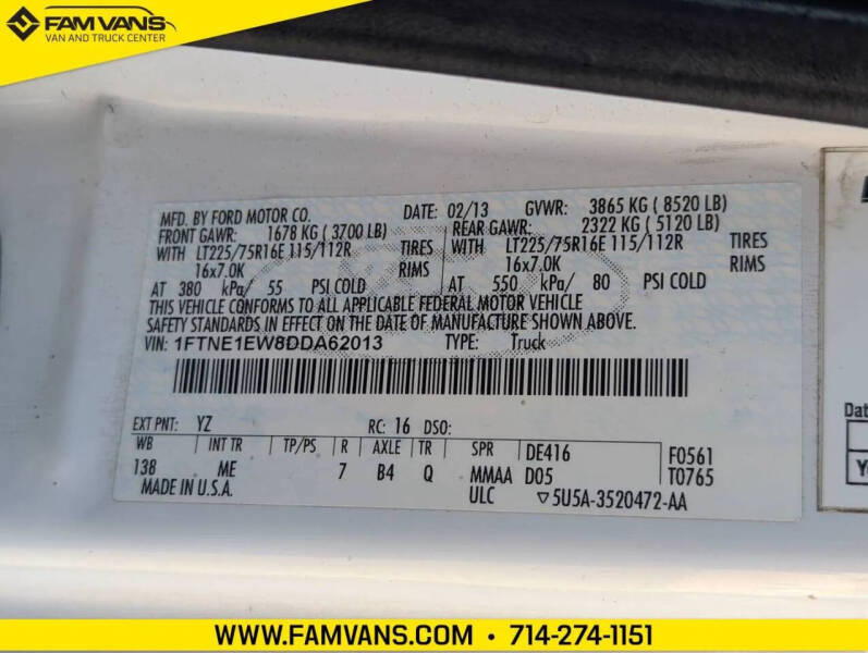 2013 Ford E-Series E-150