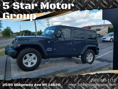2017 Jeep Wrangler Unlimited for sale at 5 Star Motor Group in Rochester NY