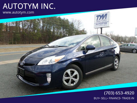 2013 Toyota Prius for sale at AUTOTYM INC. in Fredericksburg VA