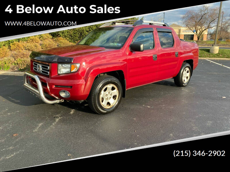 2006 Honda Ridgeline for sale at 4 Below Auto Sales in Willow Grove PA