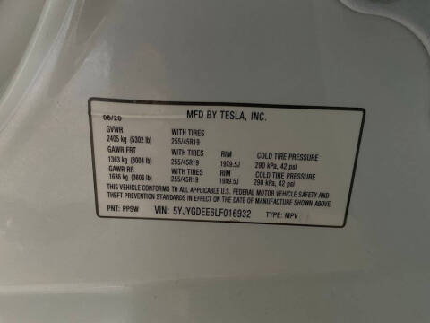 2020 Tesla Model Y Long Range