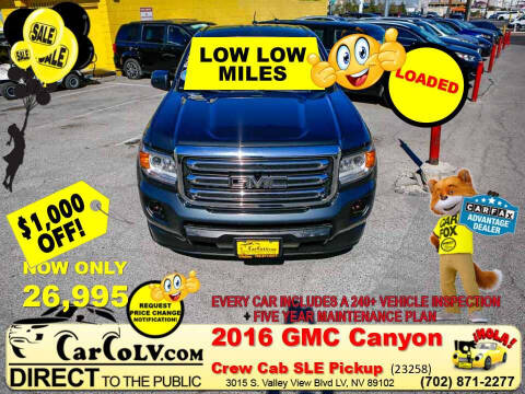 2016 GMC Canyon for sale at The Car Company in Las Vegas NV
