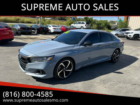 2022 Honda Accord Hybrid for sale at SUPREME AUTO SALES in Grandview MO