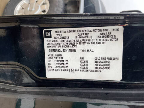 2003 HUMMER H2 Lux Series