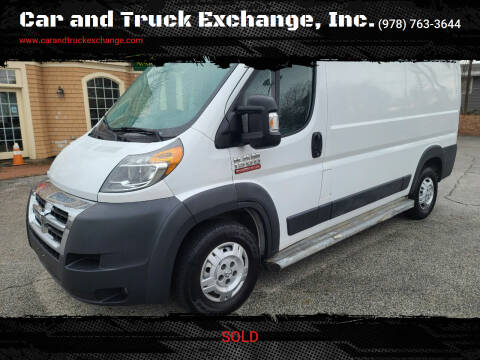 2016 RAM ProMaster Cargo for sale at Car and Truck Exchange, Inc. in Rowley MA