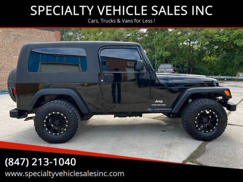 2005 Jeep Wrangler for sale at SPECIALTY VEHICLE SALES INC in Skokie IL