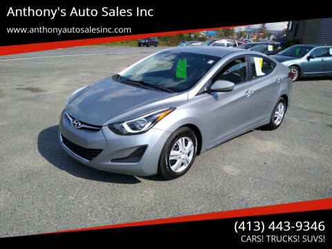 2016 Hyundai Elantra for sale at Anthony's Auto Sales Inc in Pittsfield MA