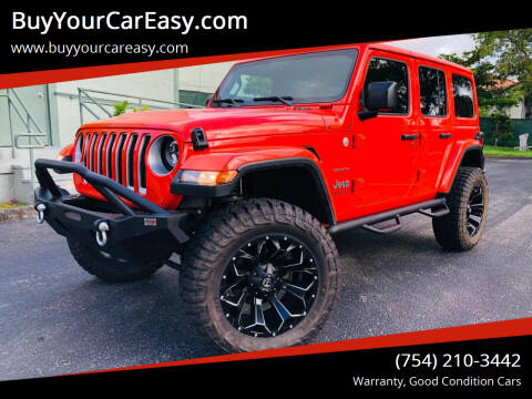 2019 Jeep Wrangler JK Unlimited for sale at BuyYourCarEasyllc.com in Hollywood FL