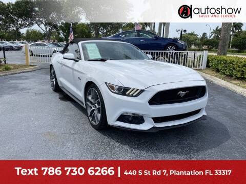 2015 Ford Mustang for sale at AUTOSHOW SALES & SERVICE in Plantation FL